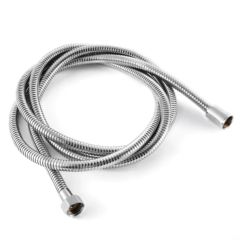2/2.5/3M 304 Stainless Steel Encrypted Shower Hose Matte Black Flexible Shower Tube Bathroom Chrome Plated Brushed Nickel Pipe