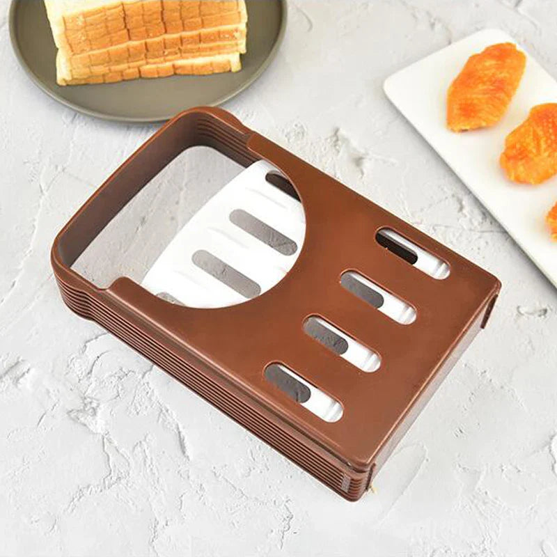 Toast Bread Slicer Stand, Foldable Plastic Cutting Tool, Sandwich Cutter Mold, Loaf Cutter Rack, Baking Tool, Kitchen Gadgets