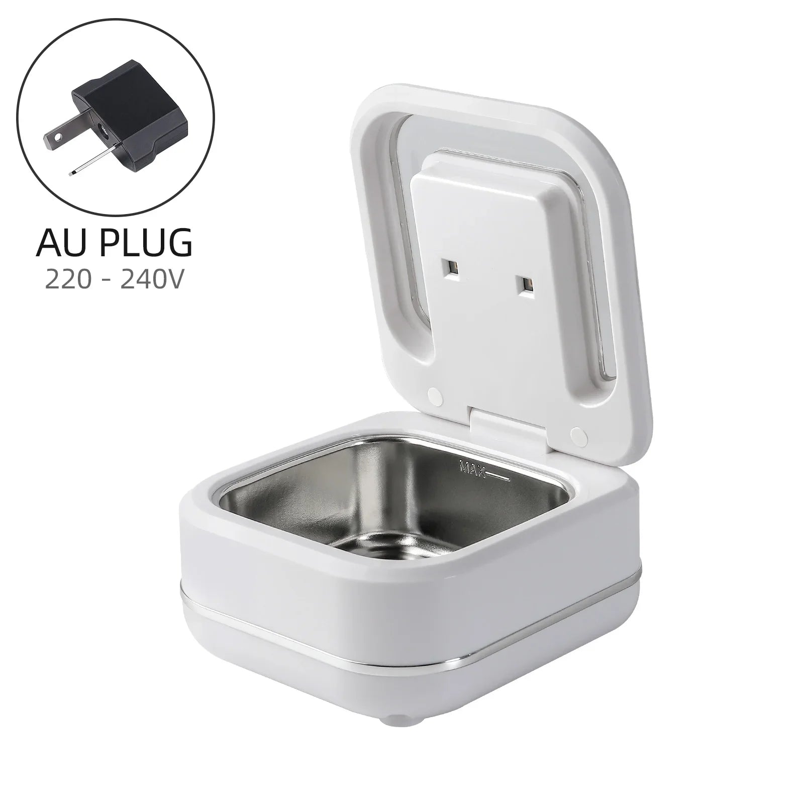 Household Ultrasonic Cleaner Ultrasound Jewelry Cleaner UV Light Sterilization Ultrasonic Dentures Retainer Washing Machine
