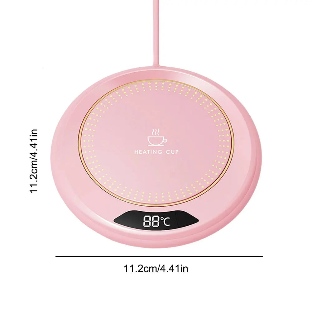 Mini Portable 55 degree USB Cup Warmer Coffee Mug Heating Coaster Smart Thermostatic Hot Plate Milk Tea Water Heating Pad Heater