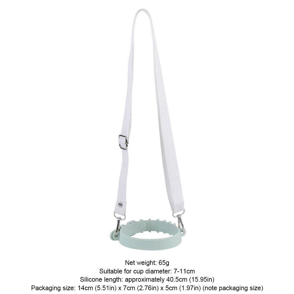 Water Bottle Handle with Adjustable Shoulder Strap Water Bottle Holder Hands Free Water Bottle Carrier for Stanley 30oz/40oz Cup