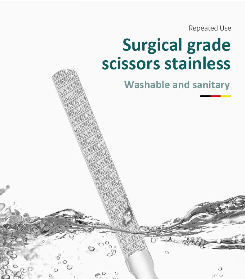 1Pcs Stainless Steel Nail Files High-Quality Double SidedManicure Pedicure Grooming For Professional Finger Toe Nail Care Tools