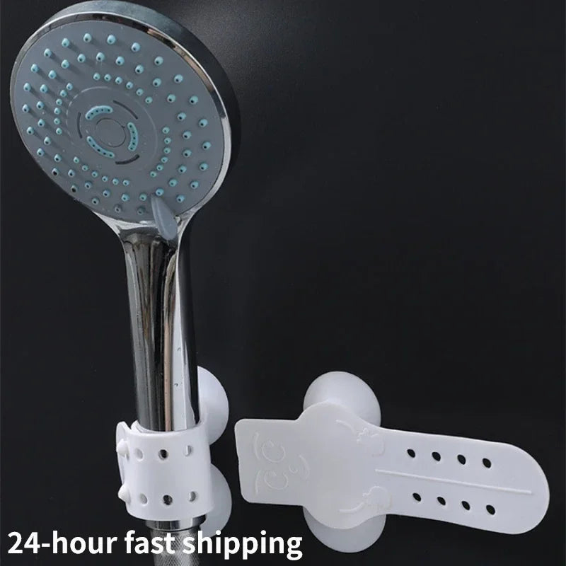 Suction Cup Shower Holder Adjustable Shower Head Holder Nozzle Handheld Holder Punch-Free Multi Angle Rotation Shower Bracket