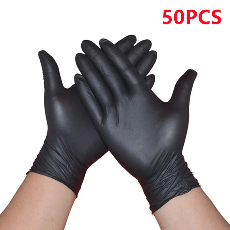 Fuchsia Nitrile Disposable Gloves Pink 20/50/100PCS Powder Latex Free Cleaning Gloves For Beauty Hair Dye Esthetician Nail Salon