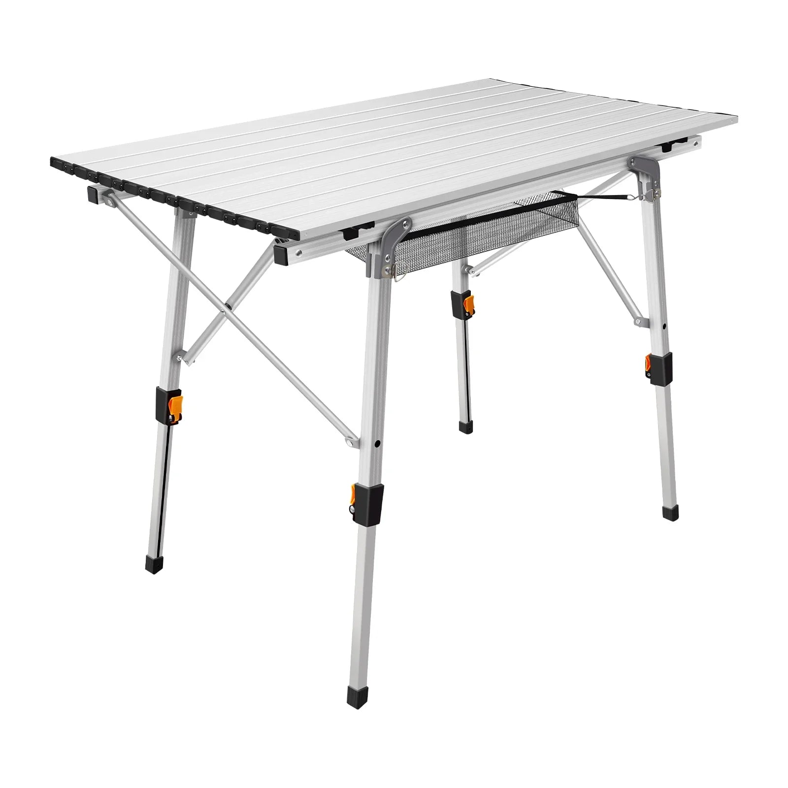Foldable Aluminum Picnic Table 90x52x68cm, Height Adjustable 45-68 cm, Stable Structure, Anti-slip, Carry Bag