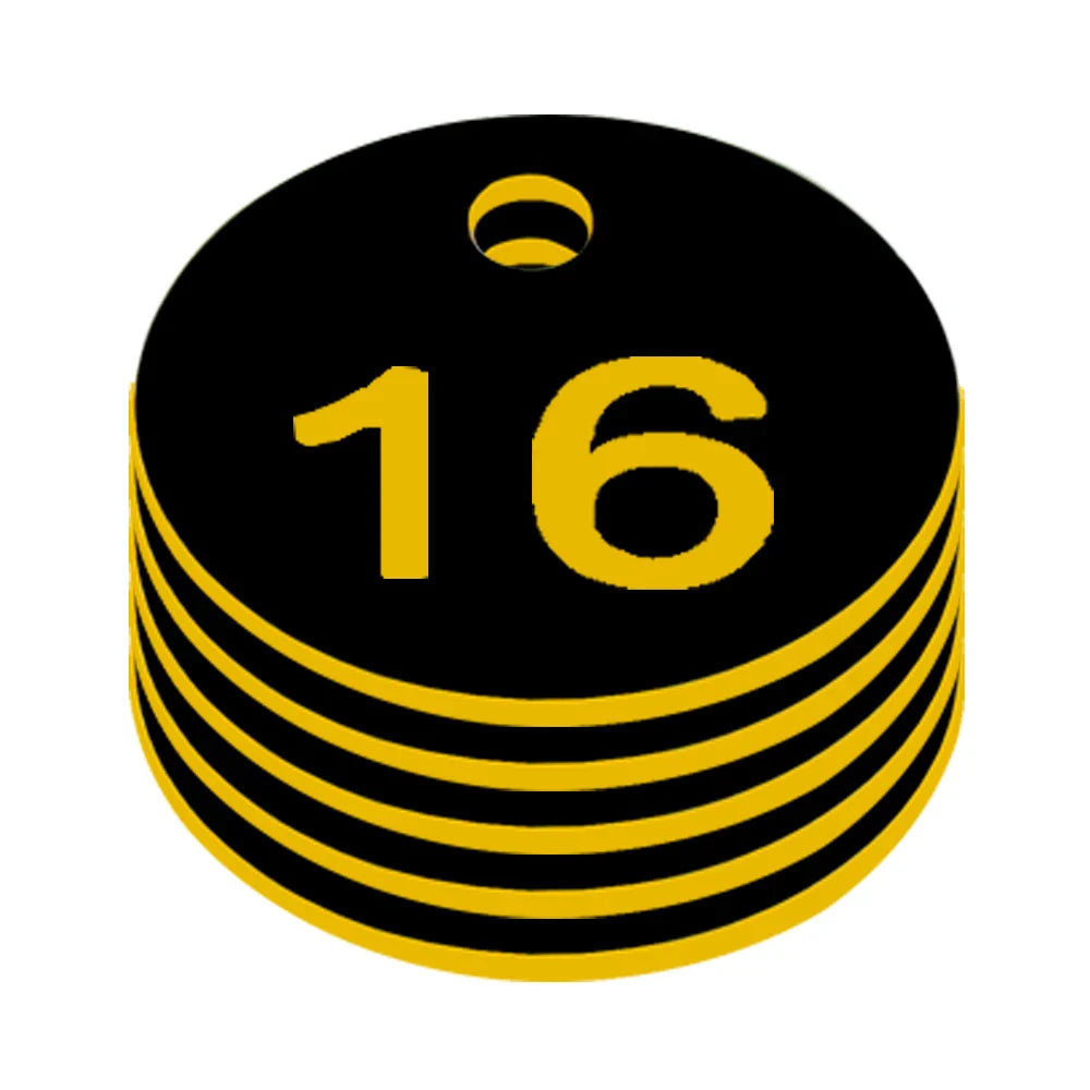 Dia 3.5CM Colorful Plastic Round Numbered Label for Husbandry Farm Beehive Box Sequential Numbers Tags Garden Animal Markers