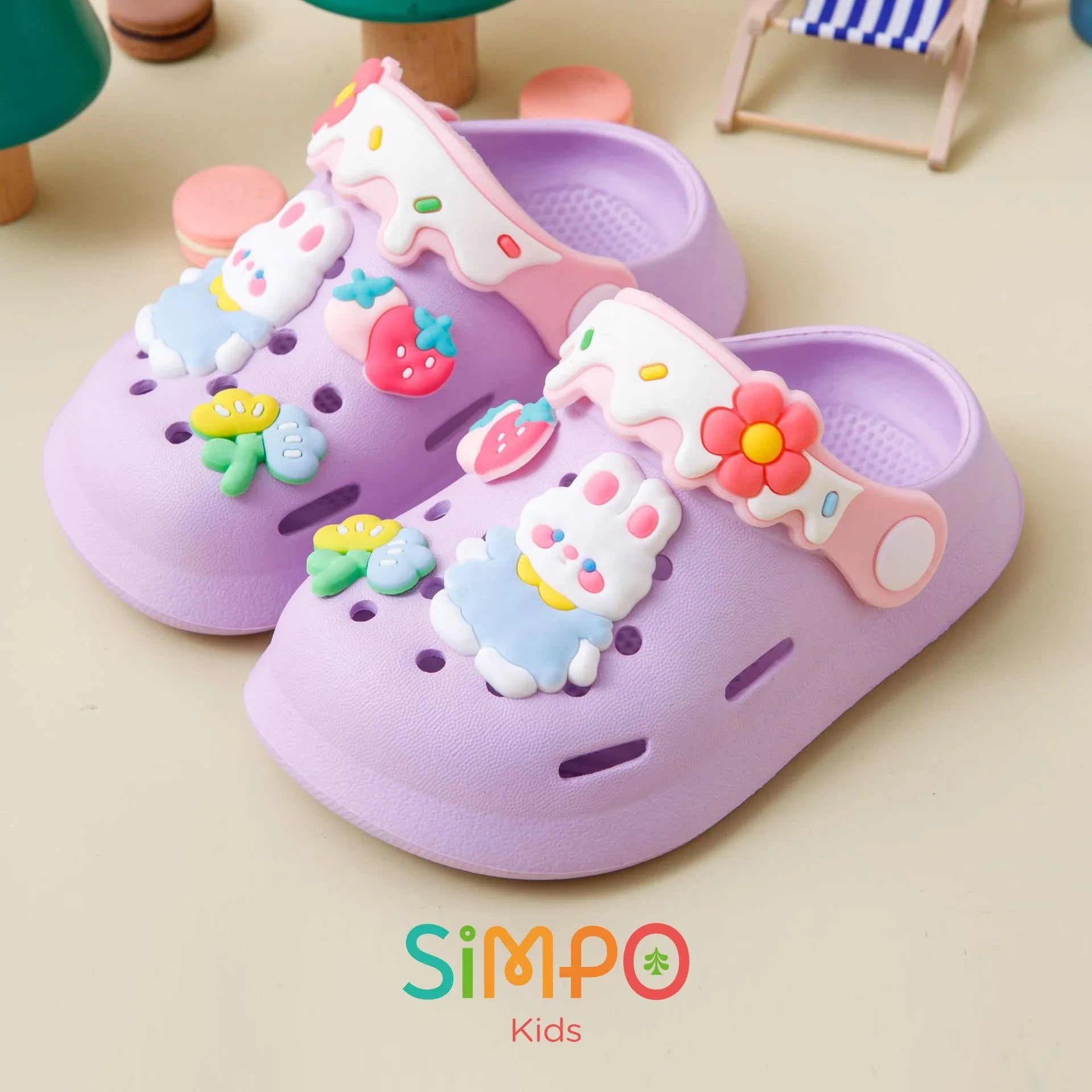 Girls Sandals Trendy Cute Cartoon Soft Sole Clogs For Baby Breathable Non-slip Clogs For Indoor Outdoor Beach Garden Shoes