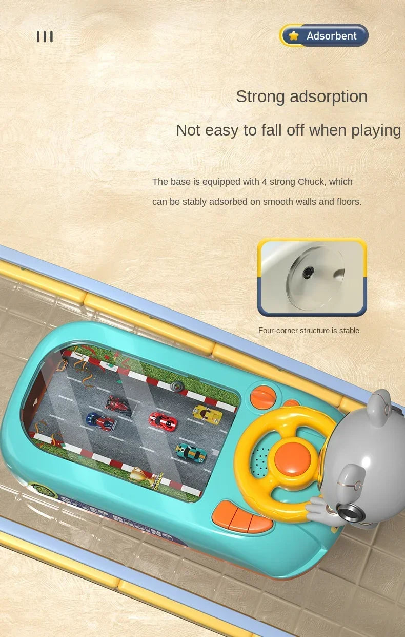 Kids Steering Wheel Driving Toy Dodge Vehicle Electronic Simulation Adventure Game with Music Sound Effects for Girl Boy