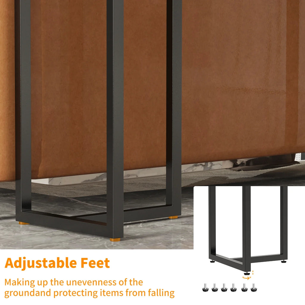 Marble Console Table Modern Accent Side Stand Sofa Entryway Hall Furniture Storage Display Table Metal Frame