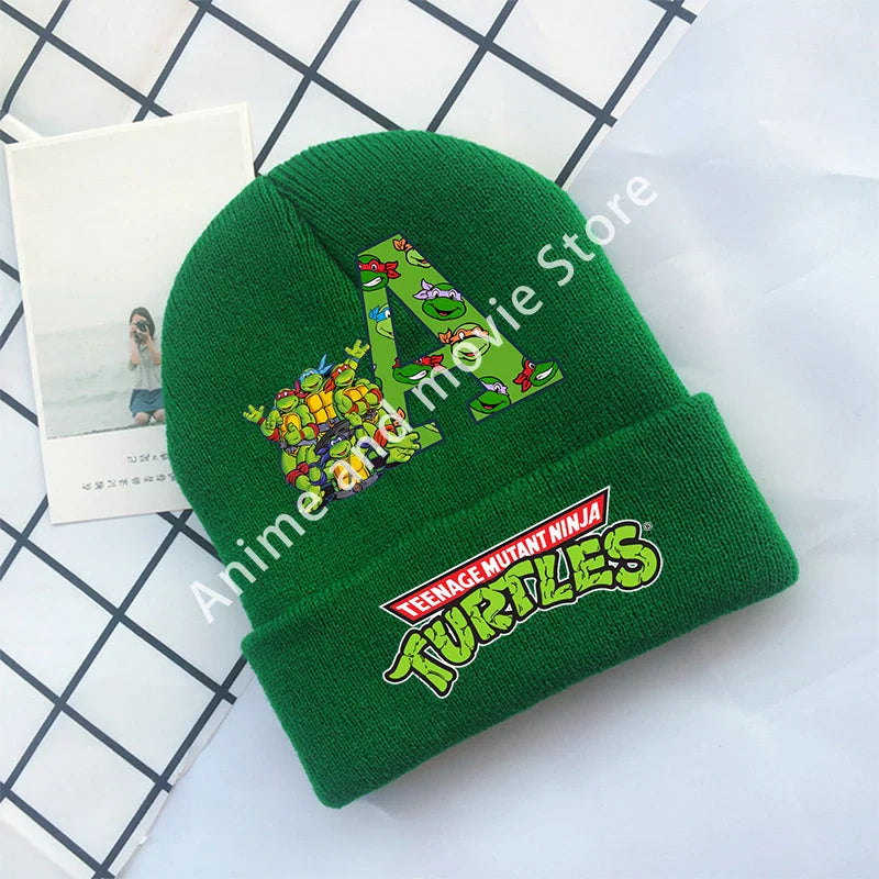 Ninja Turtles Boys Knitted Hats Children Headgear Cotton Winter Cute Woolen Cap Student Bonnet Cartoon Anime Kids Birthday Gifts