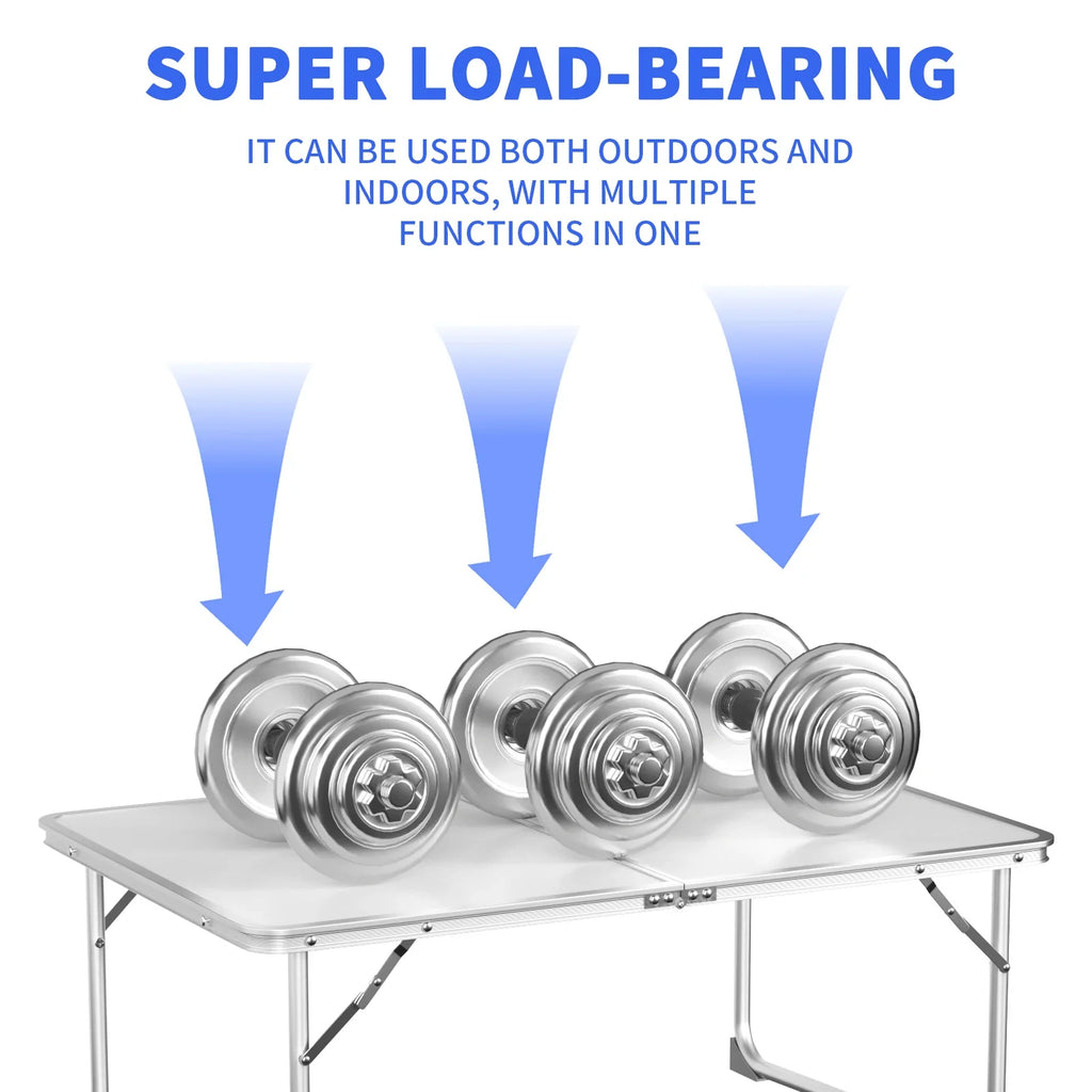 Mini Folding Picnic Table with Carry Handle, Aluminum Frame, Laptop Table for Sofa Bed Couch Floor, 60x40x24cm, Green/White