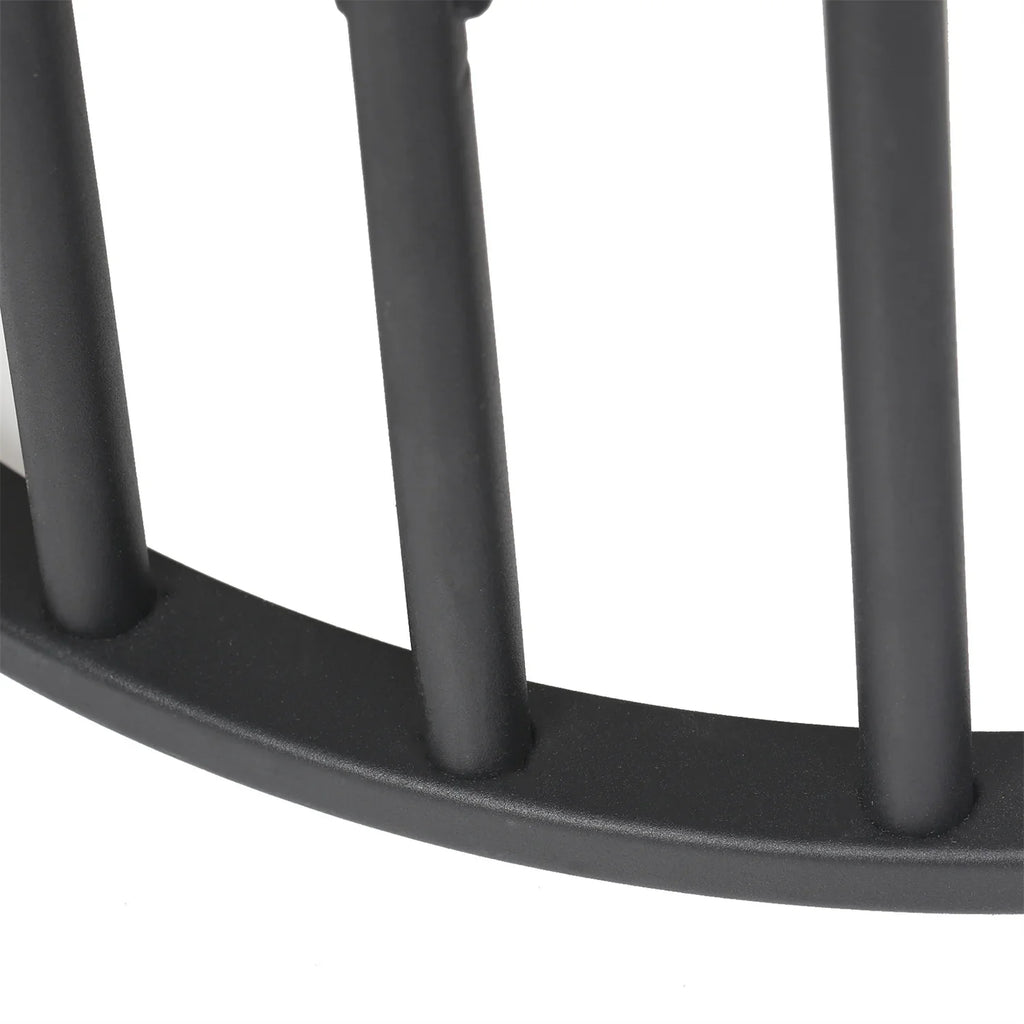 2 Tier Sintered Stone End Table Round White Sofa Side TableSmall Coffee Table with Black Frame - Modern Bedside Nightstand