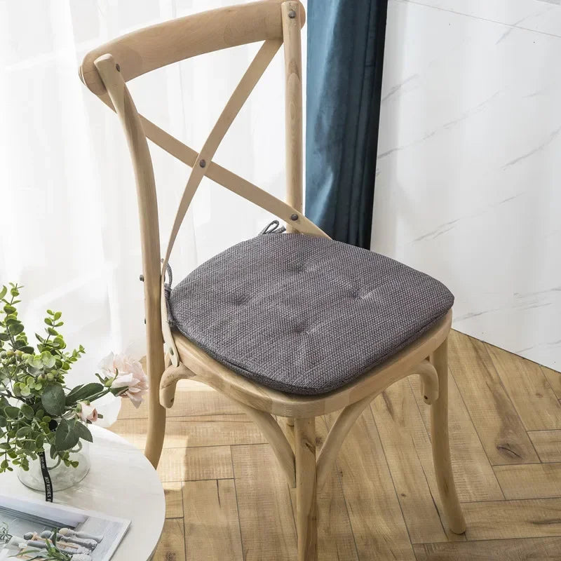 Summer Breathable Cushion Four-Nail Anti-Slip Chair Cushion Classroom Living Room Chair Season Nordic Solid Color Cushion