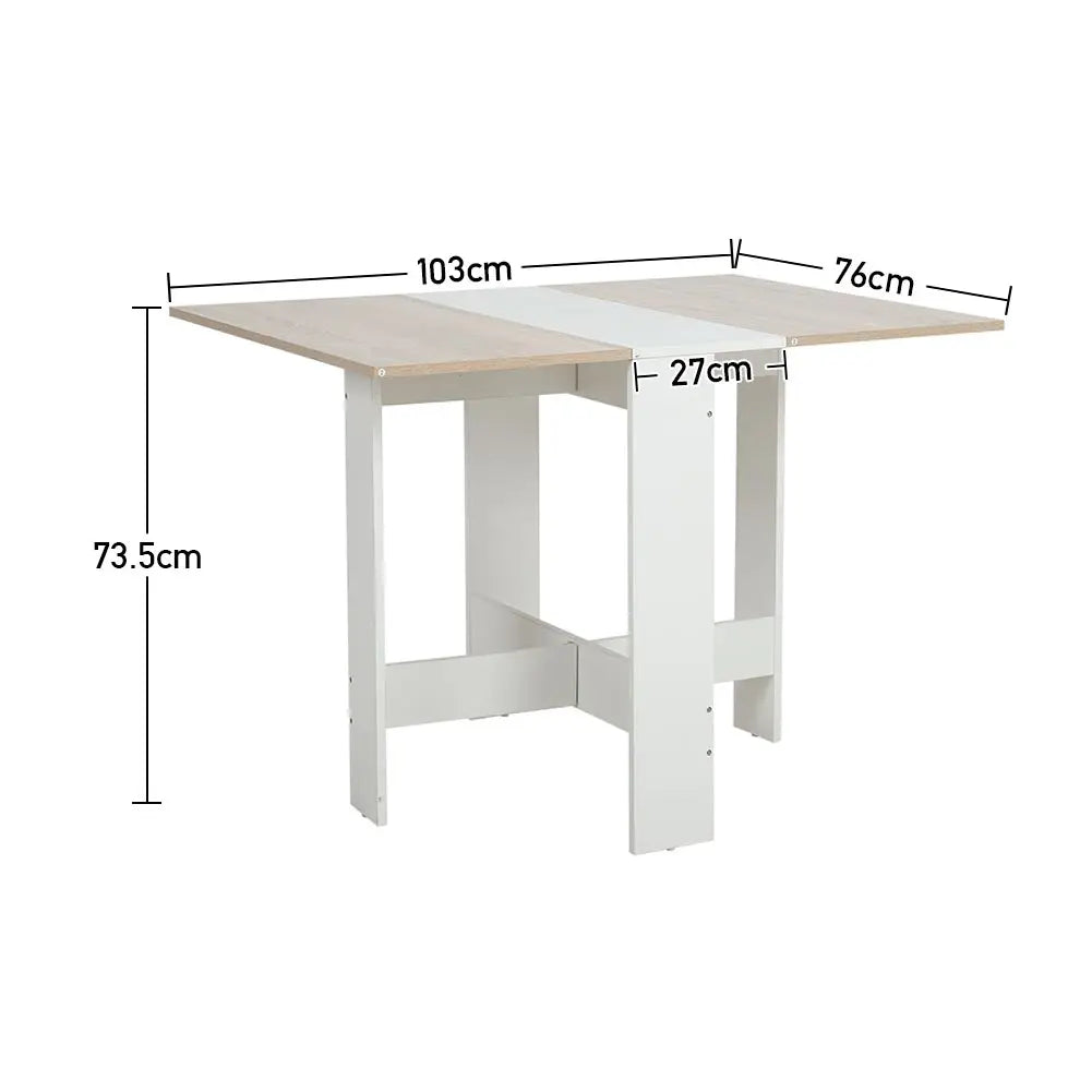 Haodirect multifunctional foldable and expandable dining table wooden kitchen table saves space