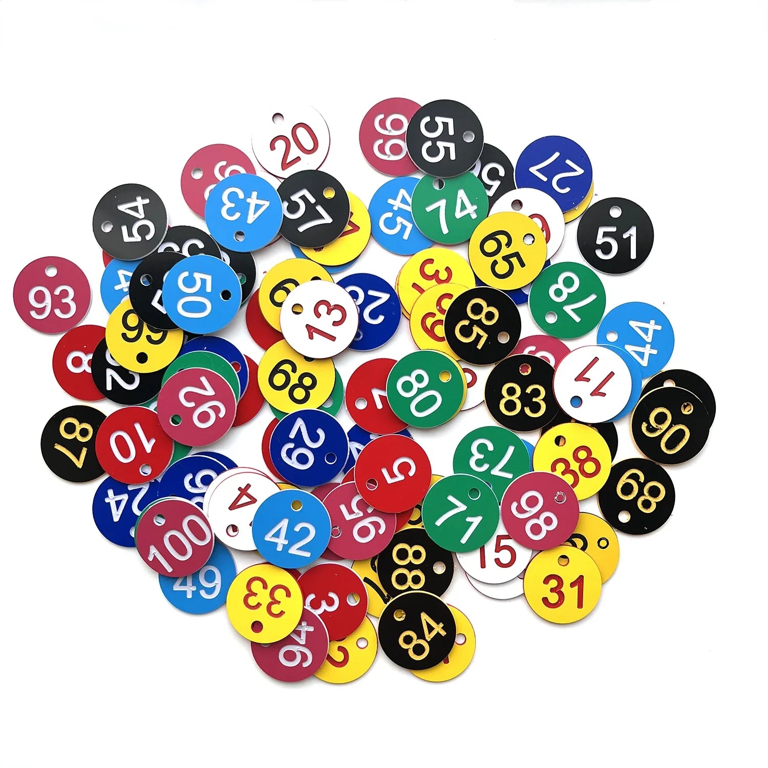 Numbered Sign Labels Beehive Tags Garden Box Mark with Hole Plant Markers  1-50 1-100 50pcs 100pcs