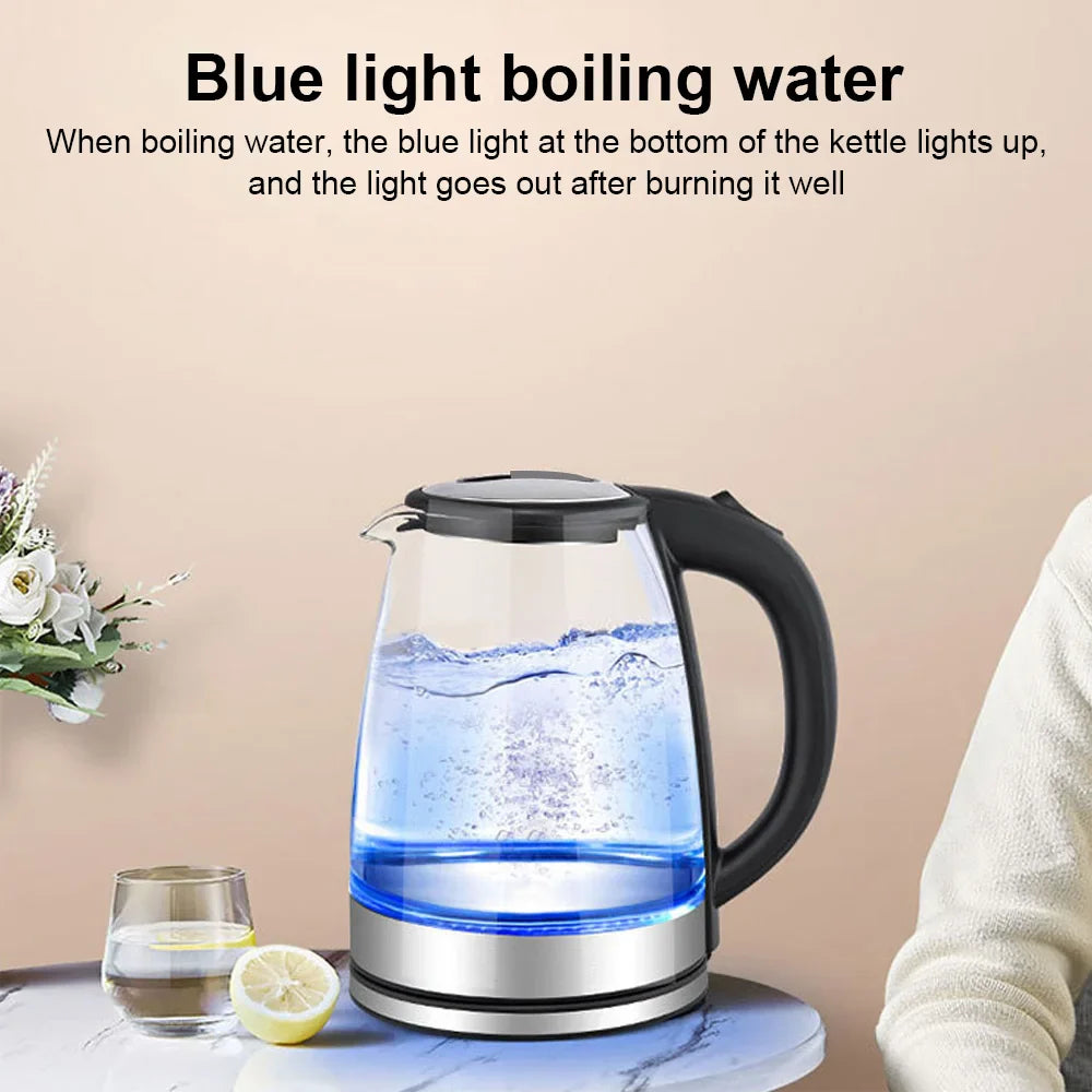 1.8L Electric Kettle 1500-1800W Glass Tea Kettle Water Boiler 220V Auto Shut-Off Electric Kettle Home Kitchen Appliances