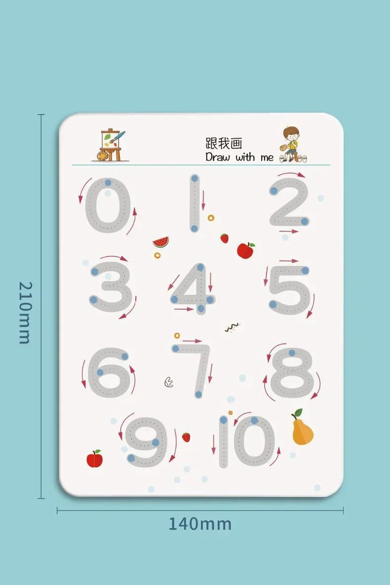 Magical Tracing Workbook Educational Montessori Books for Children Pen Control Training Reusable Calligraphy Copybook for Kids