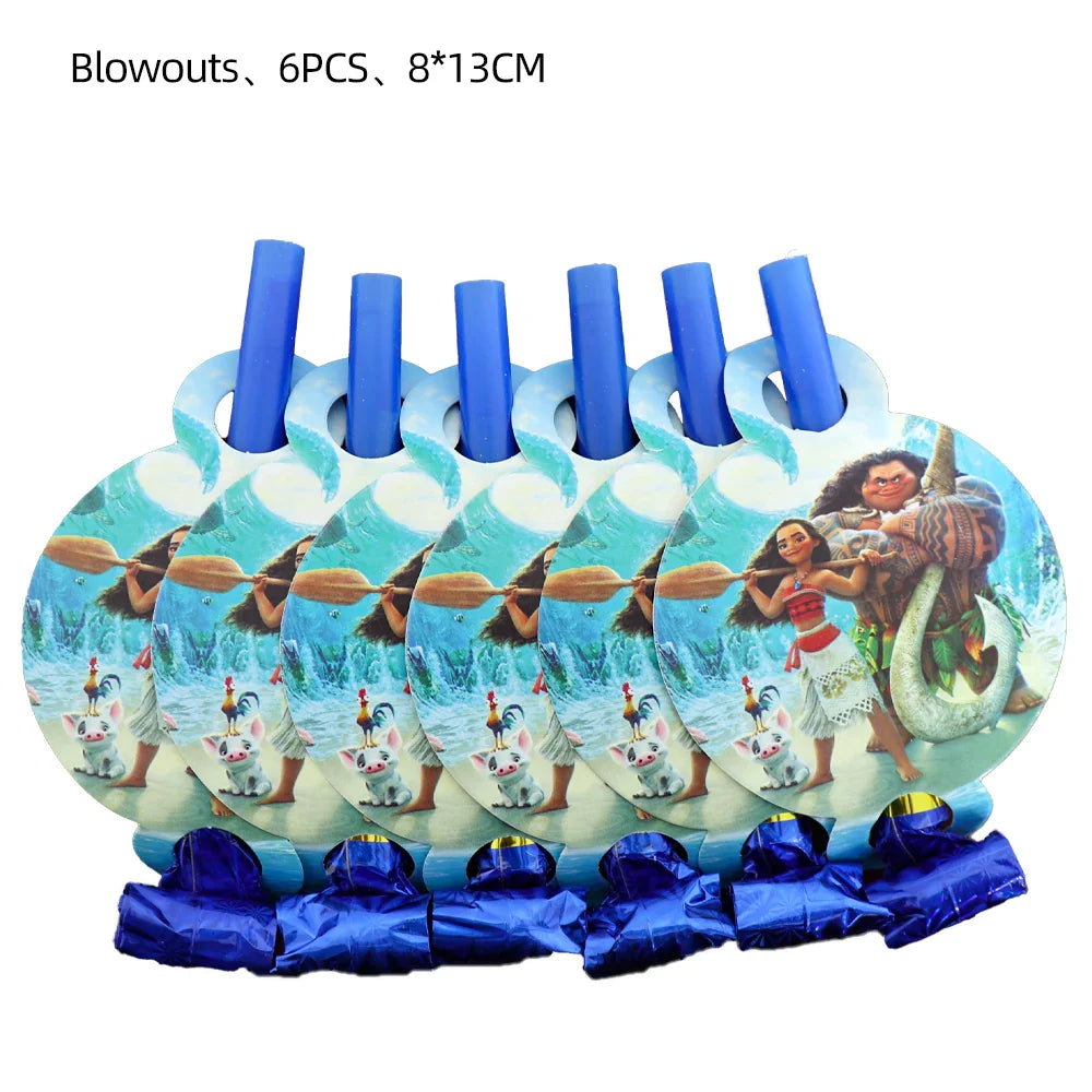 Disney Moana Birthday Party Decorations Supplie Moana Celebration Party Balloons Disposable Tableware Cup Plate Baby Shower Toys
