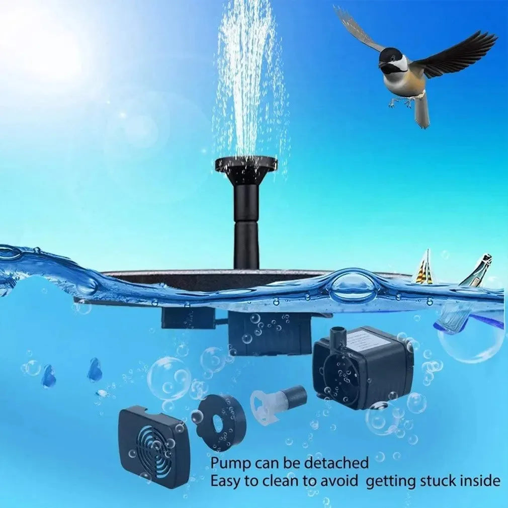 New Mini Solar Water Fountain Pool Pond Waterfall Fountain Garden Supplies Decoration Outdoor Solar Powered Fountain Bird Baths