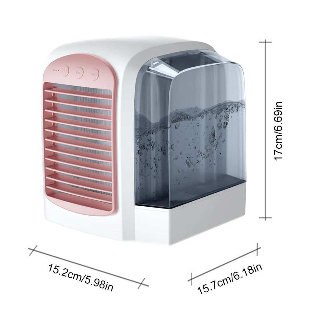 3-in-1 Summer Water-Cooled Fan Mini Air Cooler Humidifier Home Air Conditioner Desktop Fan Detachable Air Cooler Electric Fans
