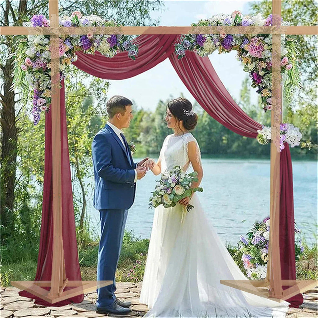 Solid Wooden Wedding Backdrop Stand, Arch Archway Door, Party Garden Trellis, Pergola, Flower Plants Rack, 3x3m