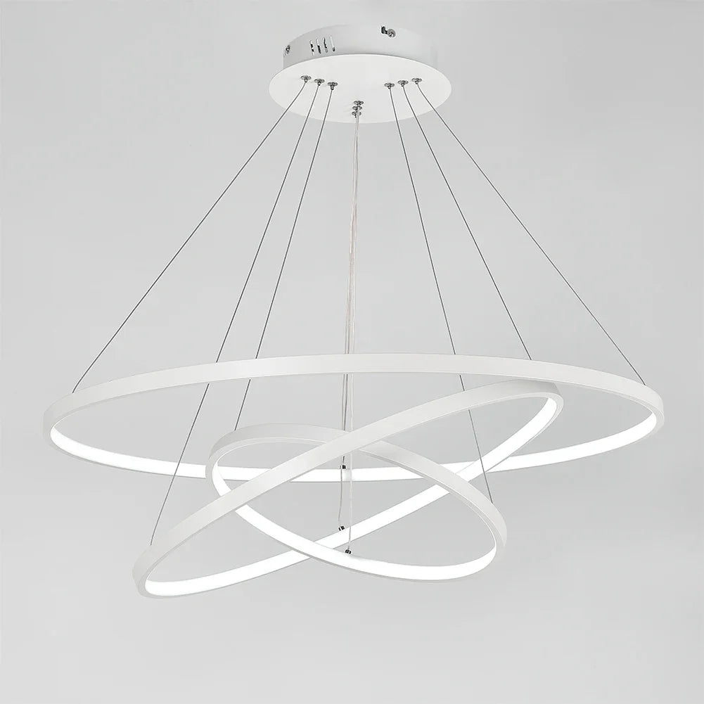 KOMORE Modern Tiered LED Ceiling Hanging Pendant Light Ceiling Lighting for Kitchen Dinning Table Hallway Entryway