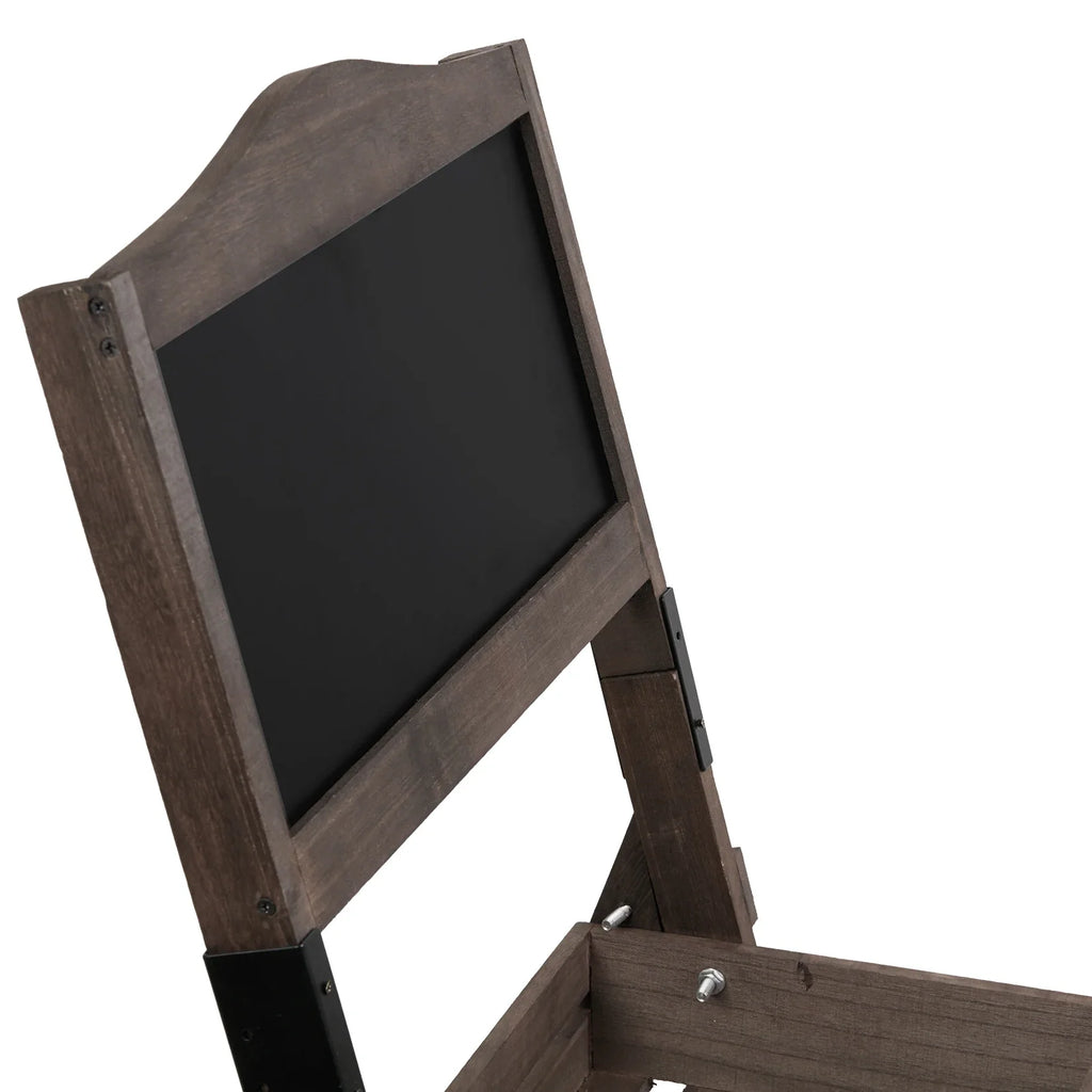 Folding Ladder 3 Tier Plant Stand Garden Flower Pot Holder Shelf with Chalkboard  A-Frame Sidewalk Menu Display