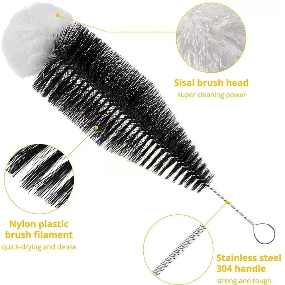 Soda Stream Bottle Brush With Beechwood Handle Glassware Jars Cleaner Kitchen Cleaning Tool Drink Wineglass Cup Cleaning Brush
