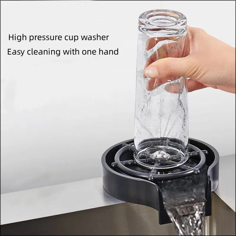 Automatic Faucet Cup Washer, Washing Machine, Bar Glass Rinser, Coffee Pitcher, Wash Cup Tool for Kitchen, Hotel, Home