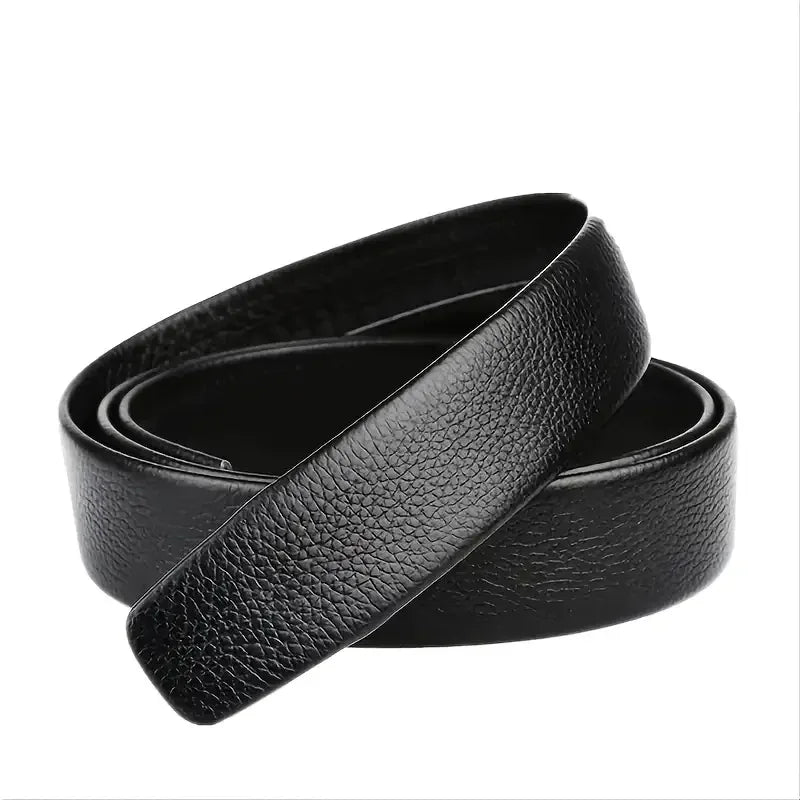 Fashion Business Men'S Belt Genuine Luxury Brand Metal Buckle Belt High-Quality PU Leather Soft Belt With Cargo Pants Jeans
