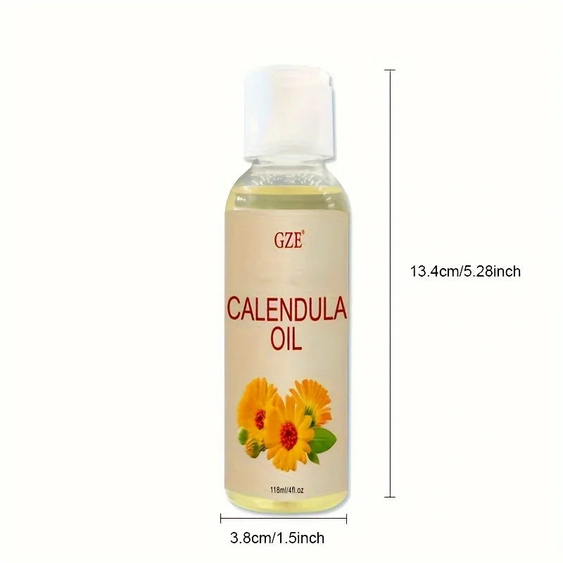 GZE Calendula Oil - Calendula Officinalis Flower Extract – Infused -Benefits for Skin, Nails, Hair, Face, Body- SHORT LIFE