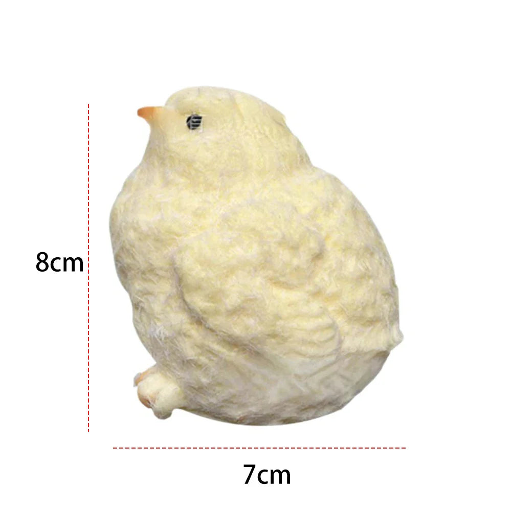 Handmade Plush Simulation Yellow Chicken Stress Relief Toys Handmade Chick Toys Squeezing Pinching Toys Kids Birthday Gift