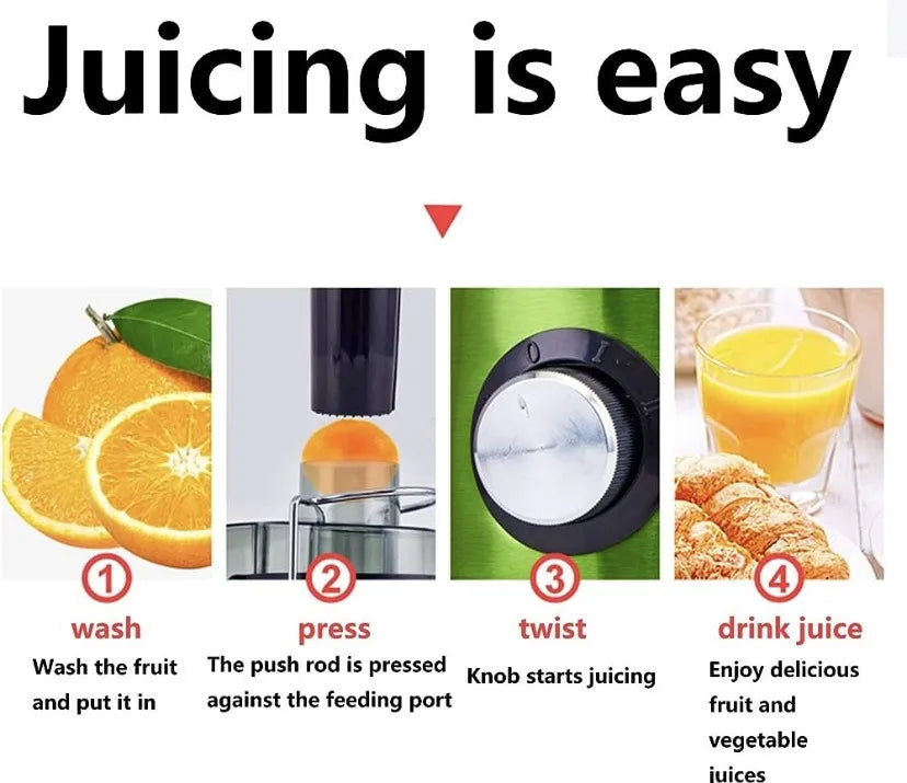 Juicer centrifugal Household large caliber electric juice machine residue separation vegetable Juicer EU UK