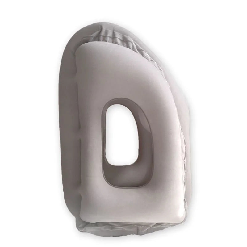 Inflatable Travel Pillow Portable Headrest Sleeping Bag Cushion Chin Neck Support for Outdoor Airplane Train Office and Home Use