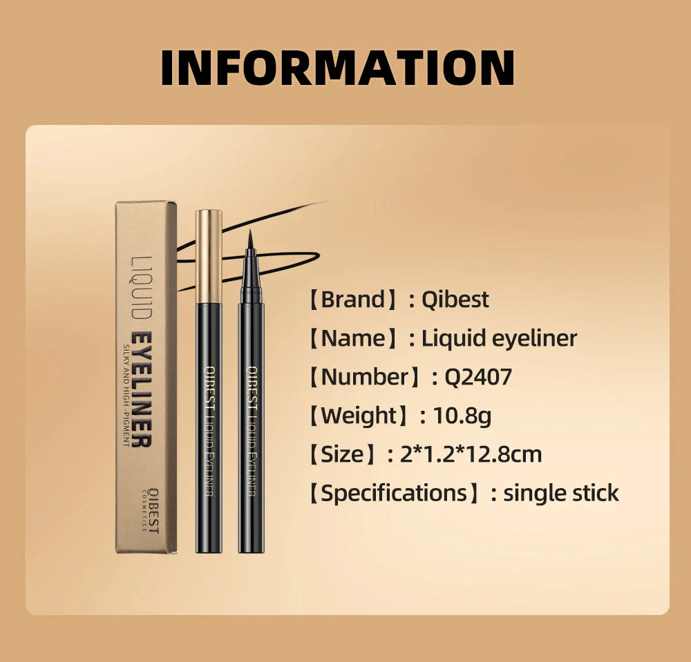 Long Lasting Black Liquid Eyeliner Waterproof Eye Liner Pencil Quick Drying Not Bloom Natural Eyeliner Liquid Pen Cosmetic Tools