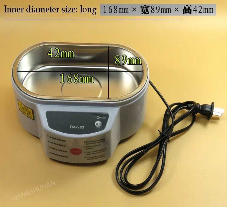 30/50W Digital Ultrasonic Cleaner Tub Dual Frequency Vibration Jewelry Parts Glasses Circuit Board Portable Watch Washer Machine