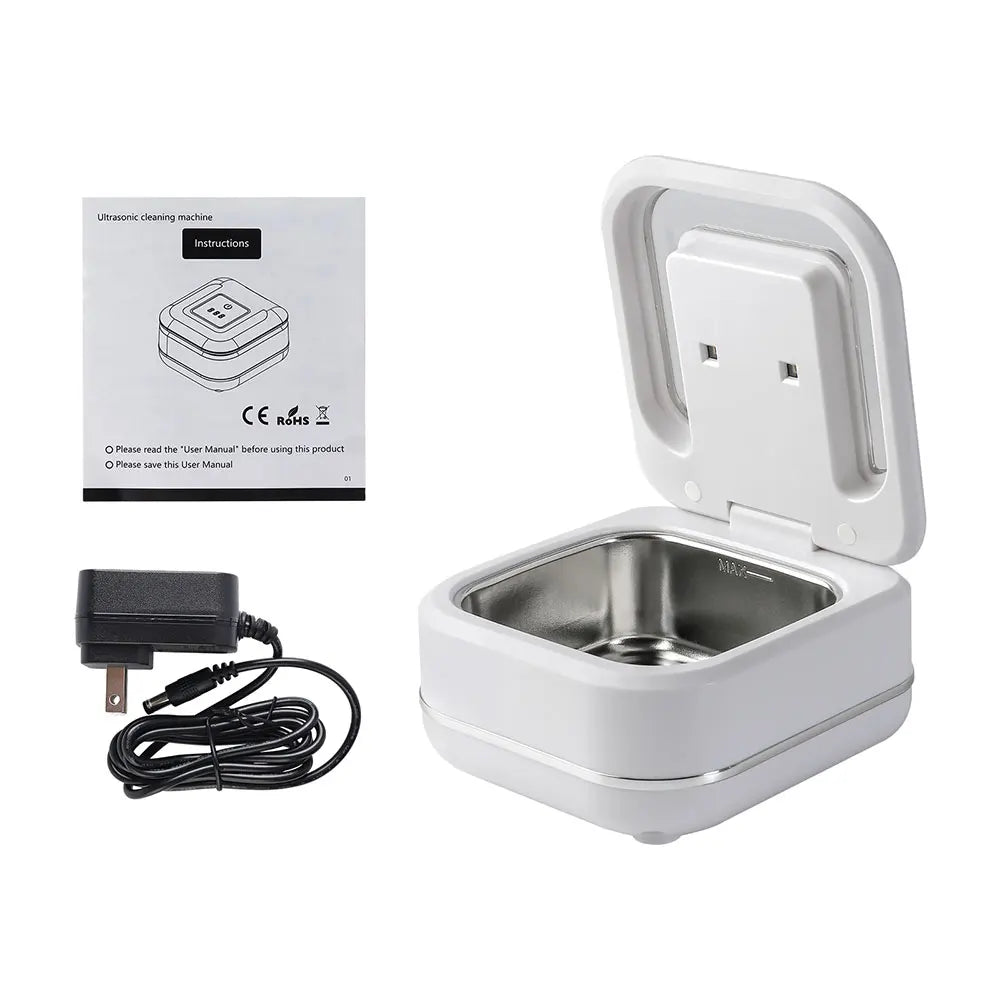 Household Ultrasonic Cleaner Ultrasound Jewelry Cleaner UV Light Sterilization Ultrasonic Dentures Retainer Washing Machine