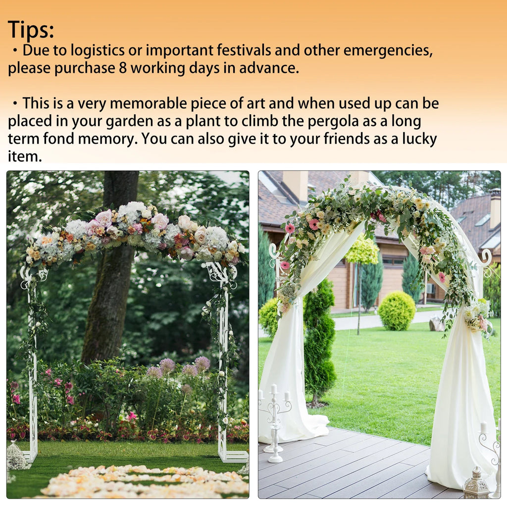 Heavy Duty Metal Wedding Arch, Garden Arbor, Trellis, Archway, Pergola, Balloon Decor Backdrop Stand