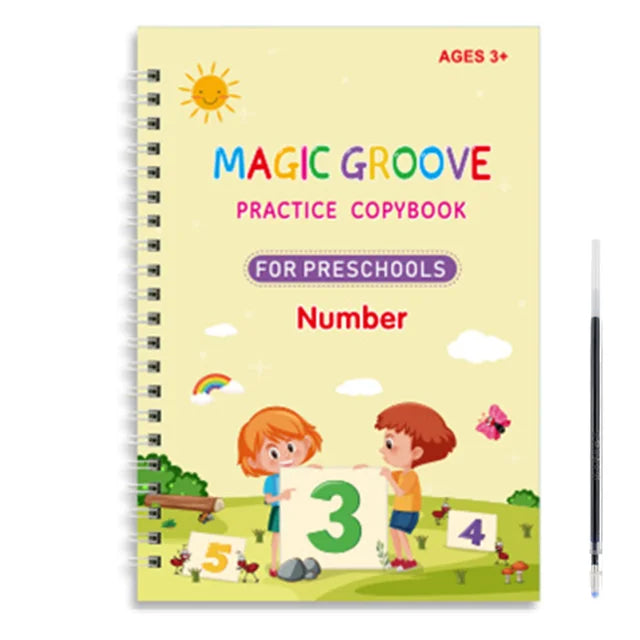 Magic Copybook Drawing Toys for Kids Montessori Reusable Pen Control Training Writing Sticker Learning Educational Toy Children