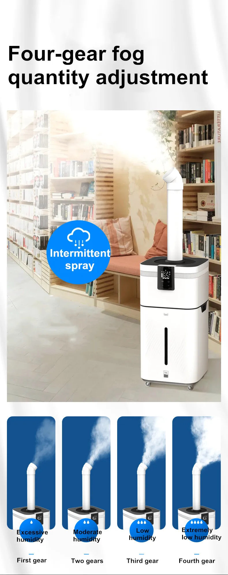 110V 220V 30L Air humidifier Home Humidifier Diffuser Industrial Mist Maker Flavoring For Home увлажнитель воздуха humidificador