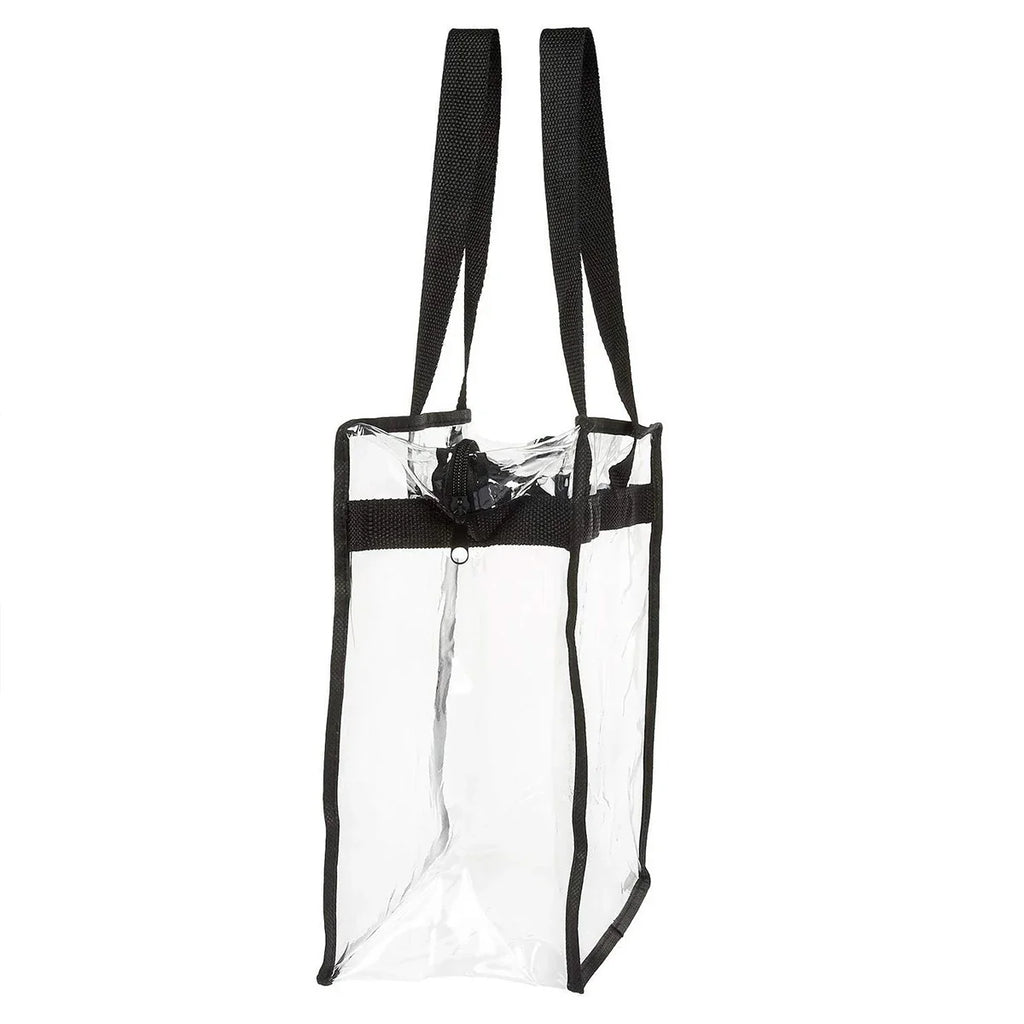 2Pcs Transparent Totes Large Capacity Clear Tote Bags with Zipper Flexible Multipurpose PVC for Swim Storage Shopping Waterproof