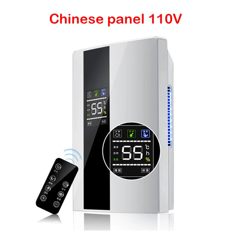 110V/220V Remote Electric Dehumidifier Air Cooling Dryer Purifier Desiccant Moisture Absorber Drying Machine External Water Pipe