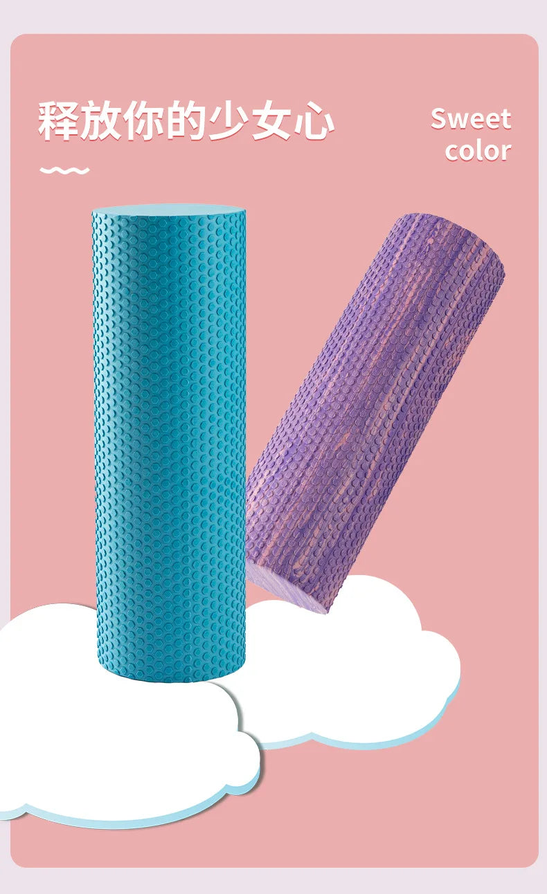 30/45/60cm Eva Foam Roller Yoga Column Pilates Massage Roller Muscle Tissue Yoga Block Home Fitness Gym Sport Equipment