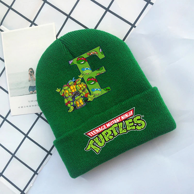 Ninja Turtles Boys Knitted Hats Children Headgear Cotton Winter Cute Woolen Cap Student Bonnet Cartoon Anime Kids Birthday Gifts