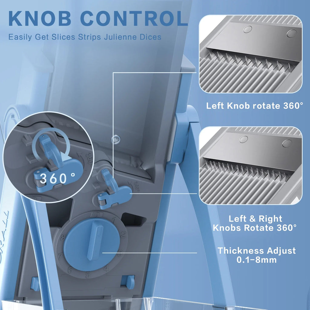 Kitchen Accessories Mandoline Slicer, ONCE FOR ALL. Vegetable Slice, Food Chopper, Cutter, Dicer Fruit, French Fry, Julinner