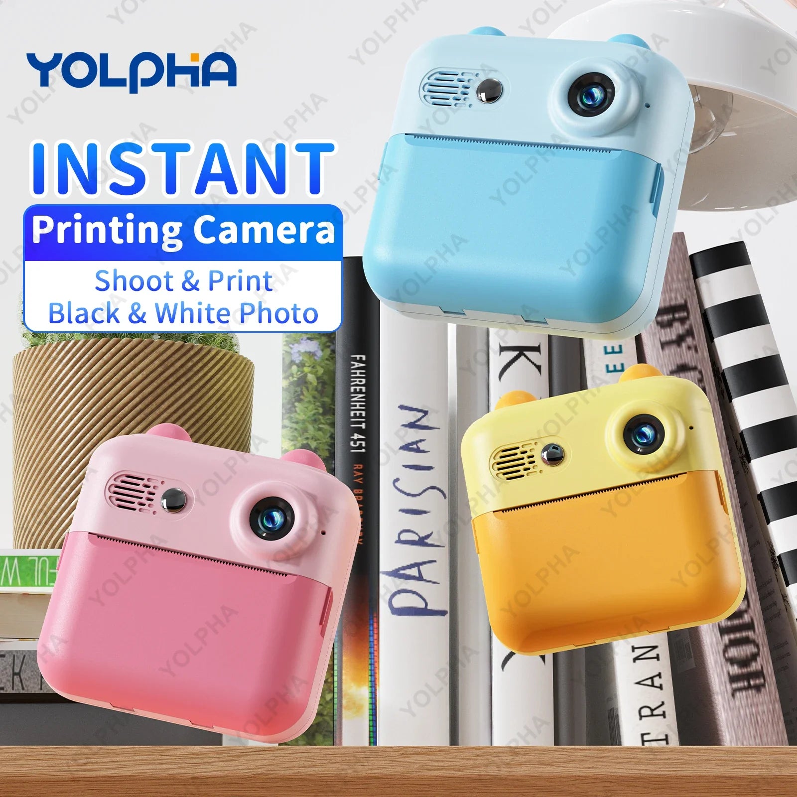 Kids Camera Instant Print, HD Instant Print Camera for Kids, Selfie Digital Camera for Kids Boys& Girls Ideal Kids Toys Gifts