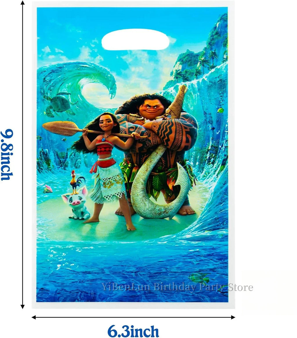 Disney Moana Gift Bags Birthday Party Decor Princess Goodie Bag Candy Gift Packaging Baby Shower Kid Girls Favors Party Supplies