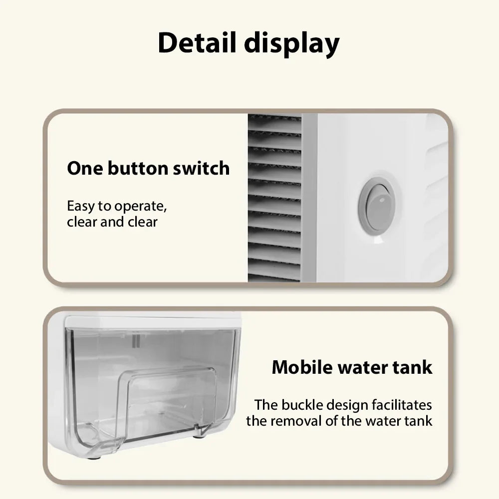 Air Dehumidifier 72W Home Dehumidifier portable dehumidifier Tank capacity 2000ML Air Dryer For Home Bedroom Office Kitchen Drye