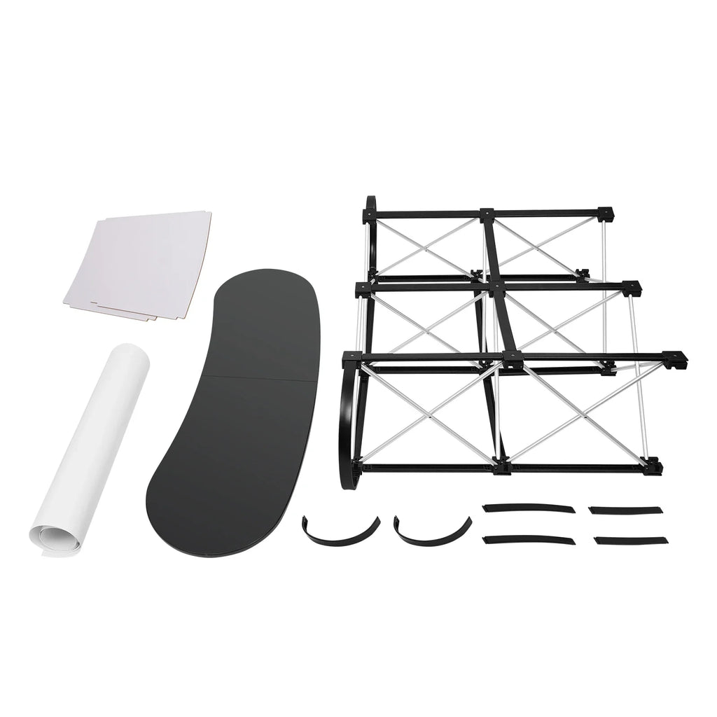 Foldable Tradeshow Table Exhibition Countertop Podium Promotion Table Office Reception Desk School Lecture Table