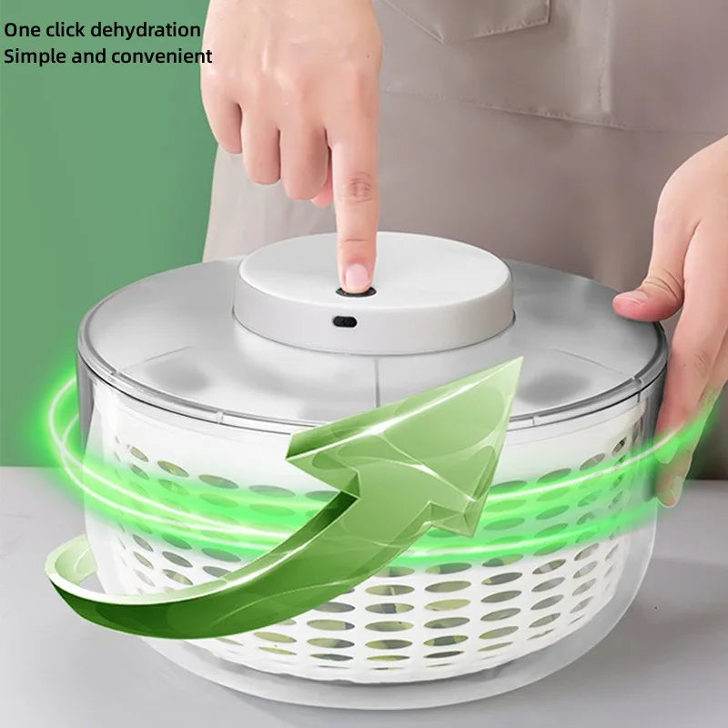 Stainless steel Vegetable Dehydrator Electric Cleanse Dryer Strainer Fruit and Vegetable Dry Wet Separation Dehydrator Kitchen